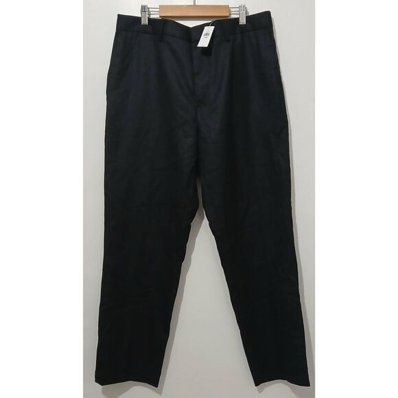 Banana republic mens dark gray 100% ITALIN virgin wool 34×30  trouser pants - Picture 1 of 12